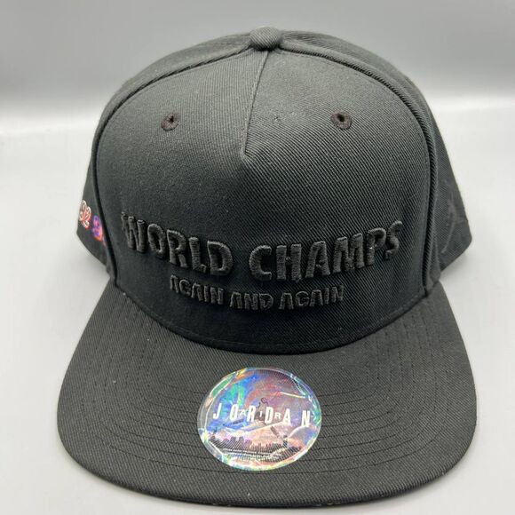 Air Jordan Hat‎ Men Black World Champs Again and Again Jumpman Snap Back Cap